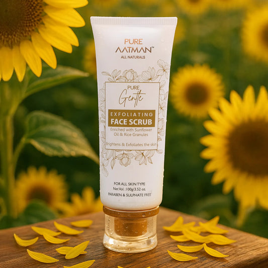 Sunflower & Rice Granuel Scrub | Natural Exfoliating Face Scrub | Paraben Free | For All Skin Types | 100gm