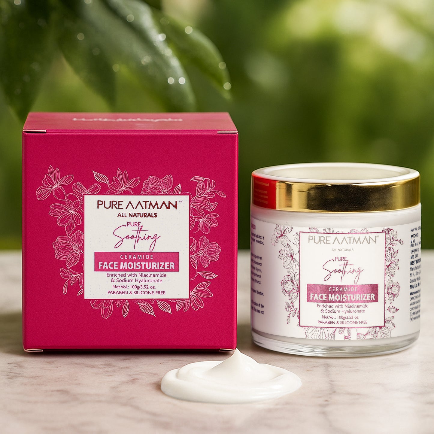 Pure Aatman Soothing Ceramide Face Moisturizer Enriched with Niacinamide & Sodium Hyaluronate