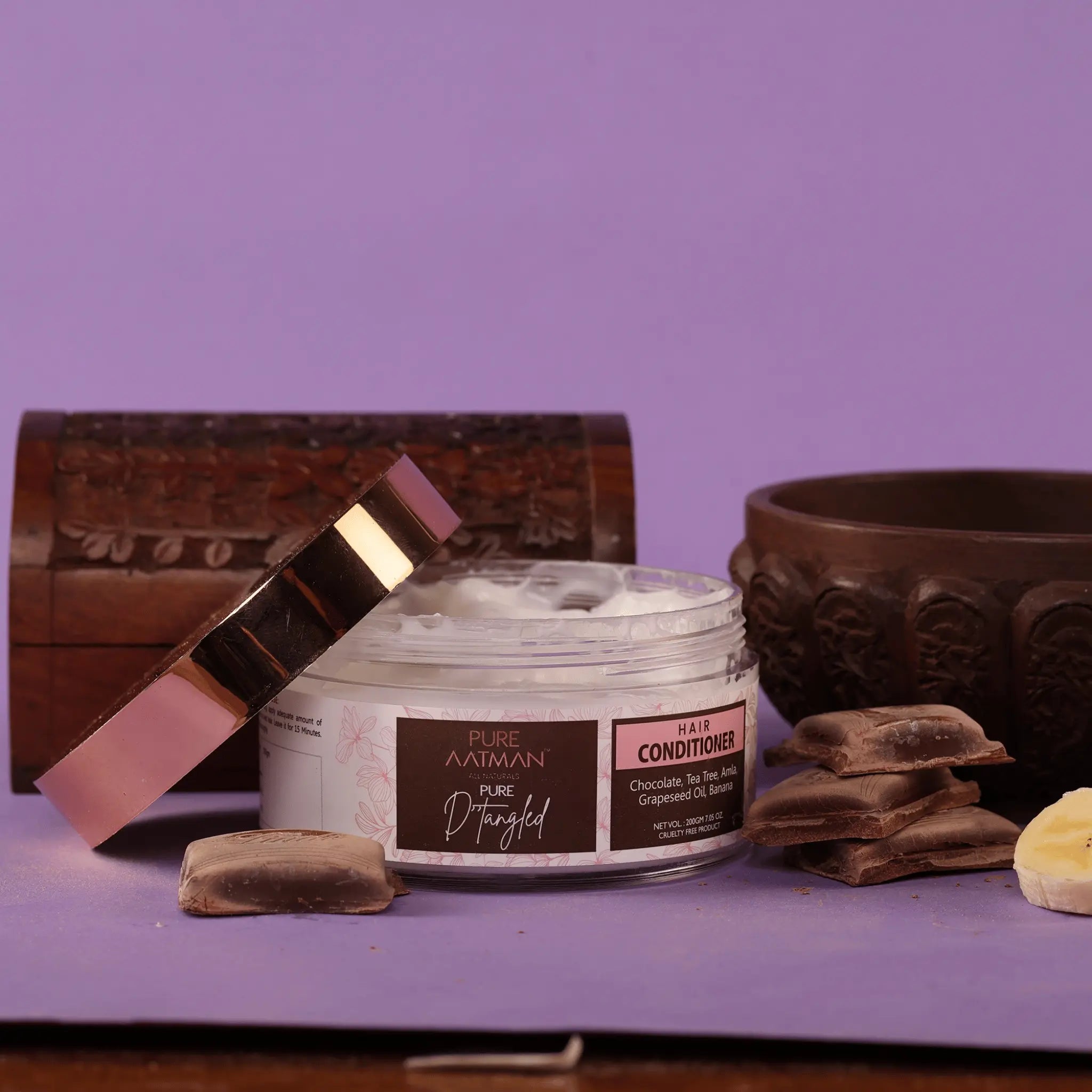 Professional Conditioner & Mask for Salon Smooth Straight Hair | Control Frizzy Hair With Chocolate,Banana & Amla | 200ml