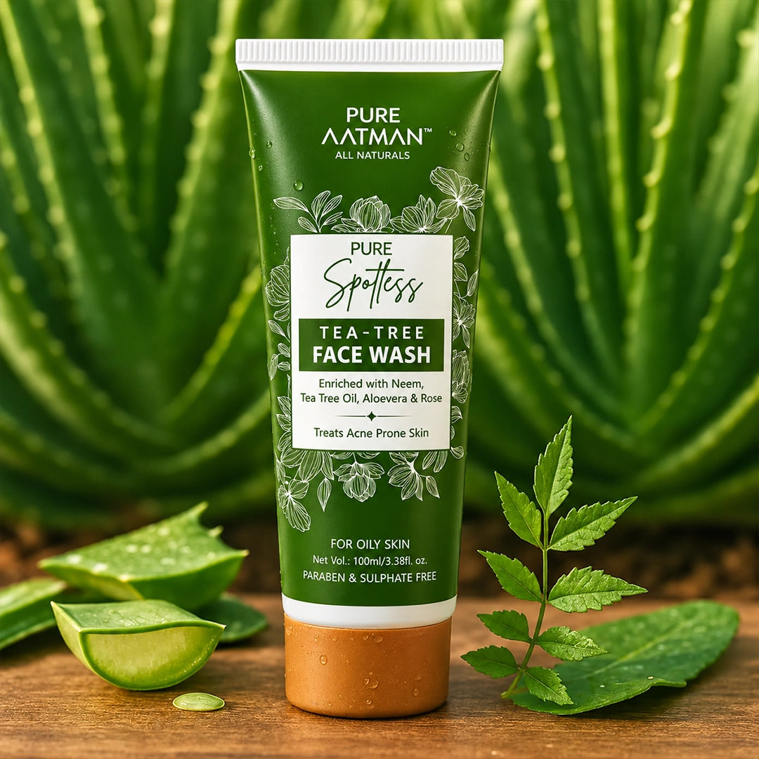 Tea Tree Oil & Aloevera Face Wash removes Oil, Acne & Pimples 100 ml - 100 ml