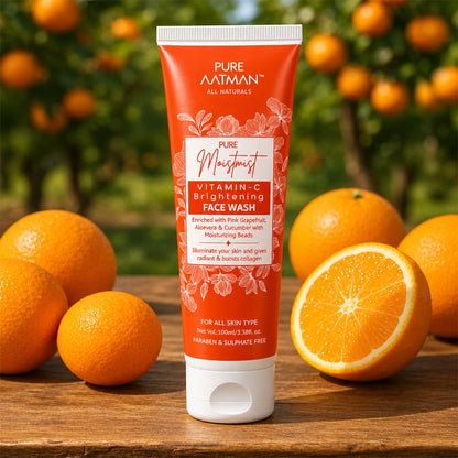 Vitamin C Face Wash with Pink Grapefruit for Brightening and Clear Skin