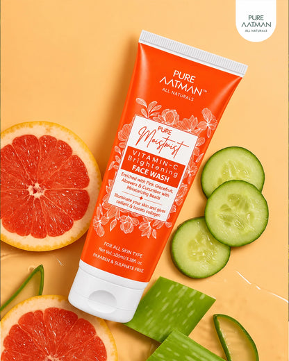 Vitamin C Face Wash with Pink Grapefruit for Brightening and Clear Skin