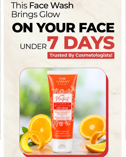 Vitamin C Face Wash with Pink Grapefruit for Brightening and Clear Skin