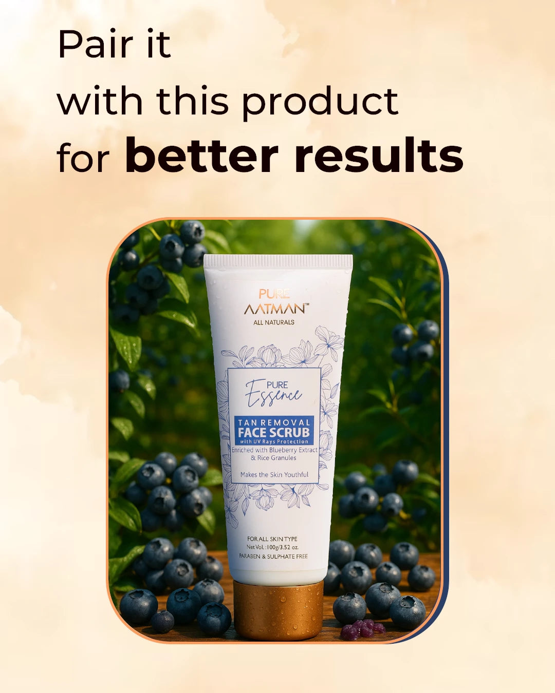 De-Tan Face Pack,with rice water and tomato extract, designed to reduce tanning and enhance natural glow, 100 gms