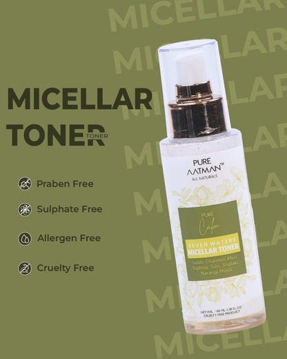 Seven water Micellar Toner - Make Up Remover & Hydrates the Skin - For Acne & Dry Skin, Removes 100% Dirt on Face, 100ml
