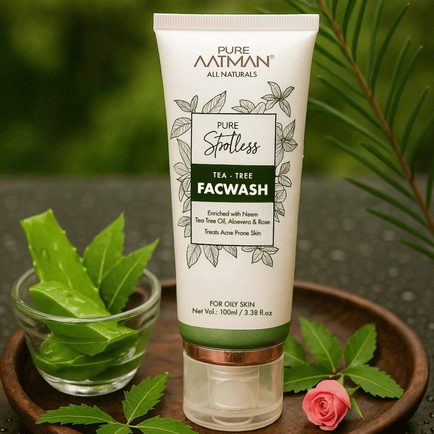 Tea Tree Oil & Aloevera Face Wash removes Oil, Acne & Pimples 100 ml - 100 ml