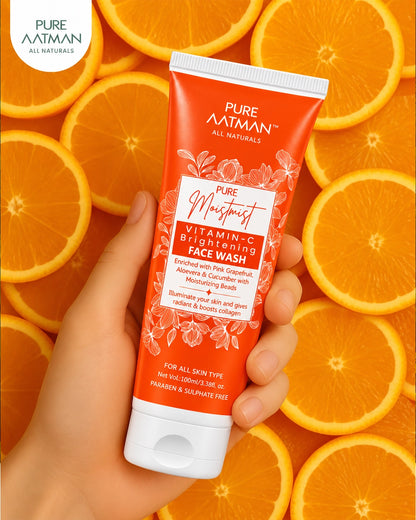 Vitamin C Face Wash with Pink Grapefruit for Brightening and Clear Skin