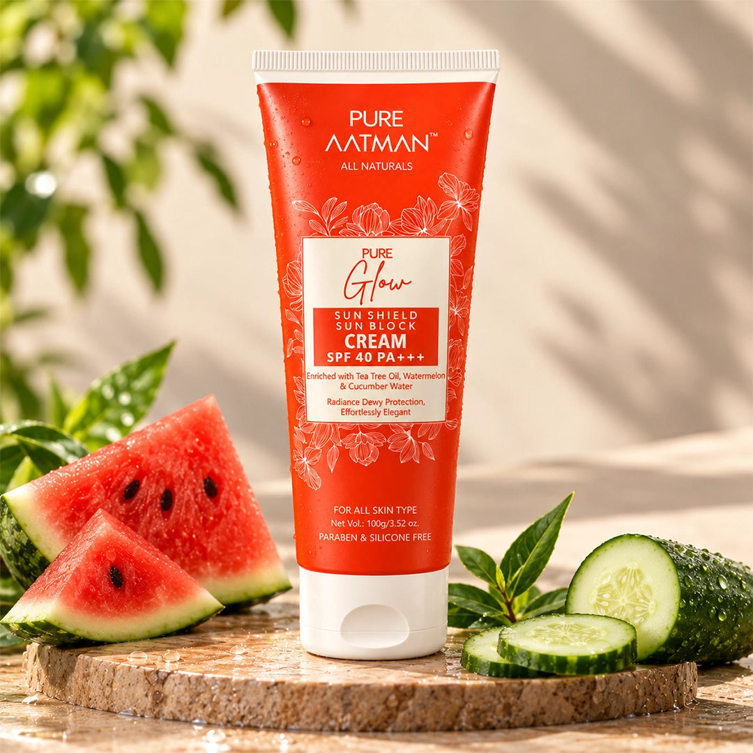 SPF 40 PA+++ Sunblock Sunscreen with WaterMelon & Cucumber Dewy Protection | Best for AntiAging & Glowy Skin| Non-greasy & Zero White Cast | Suitable for all skin type | 100 gm