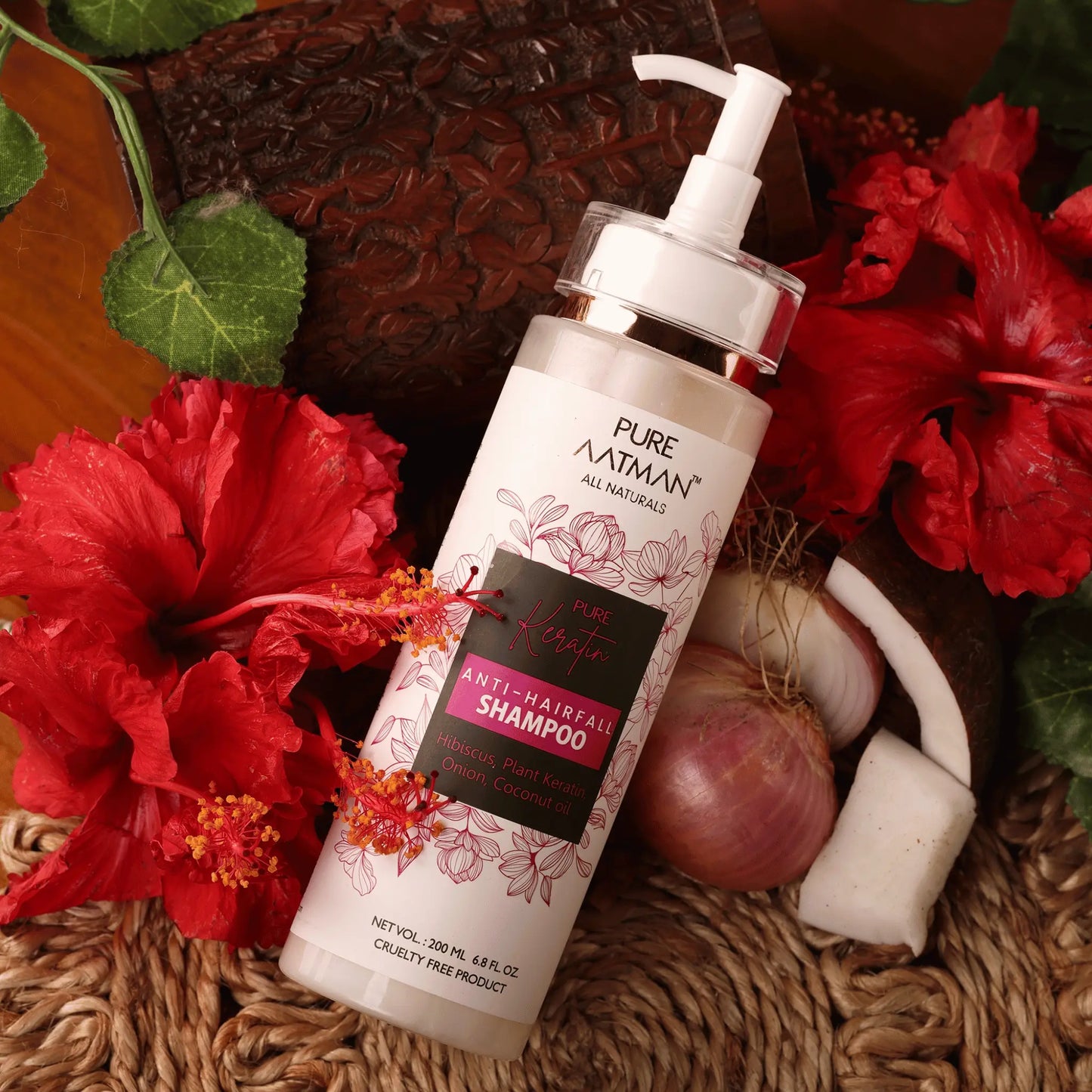 Keratin Hair Fall Shampoo for Hair Growth & Hair Fall Control, with Hibiscus Oil & Plant Keratin 200ml