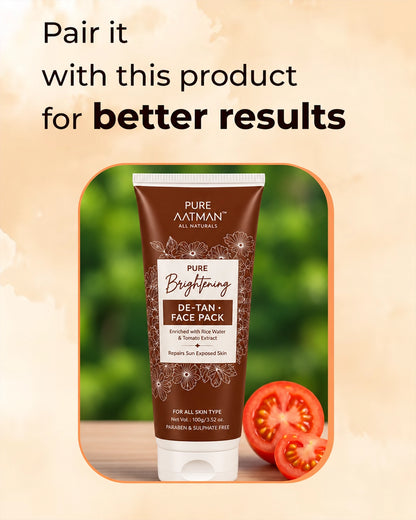 De-Tan Face Wash with papaya and orange oil, formulated to remove tan