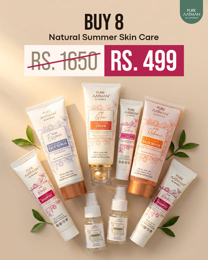 🌿 Natural Summer Skin Care Combo (Pack of 8 @499) - MRP 1650
