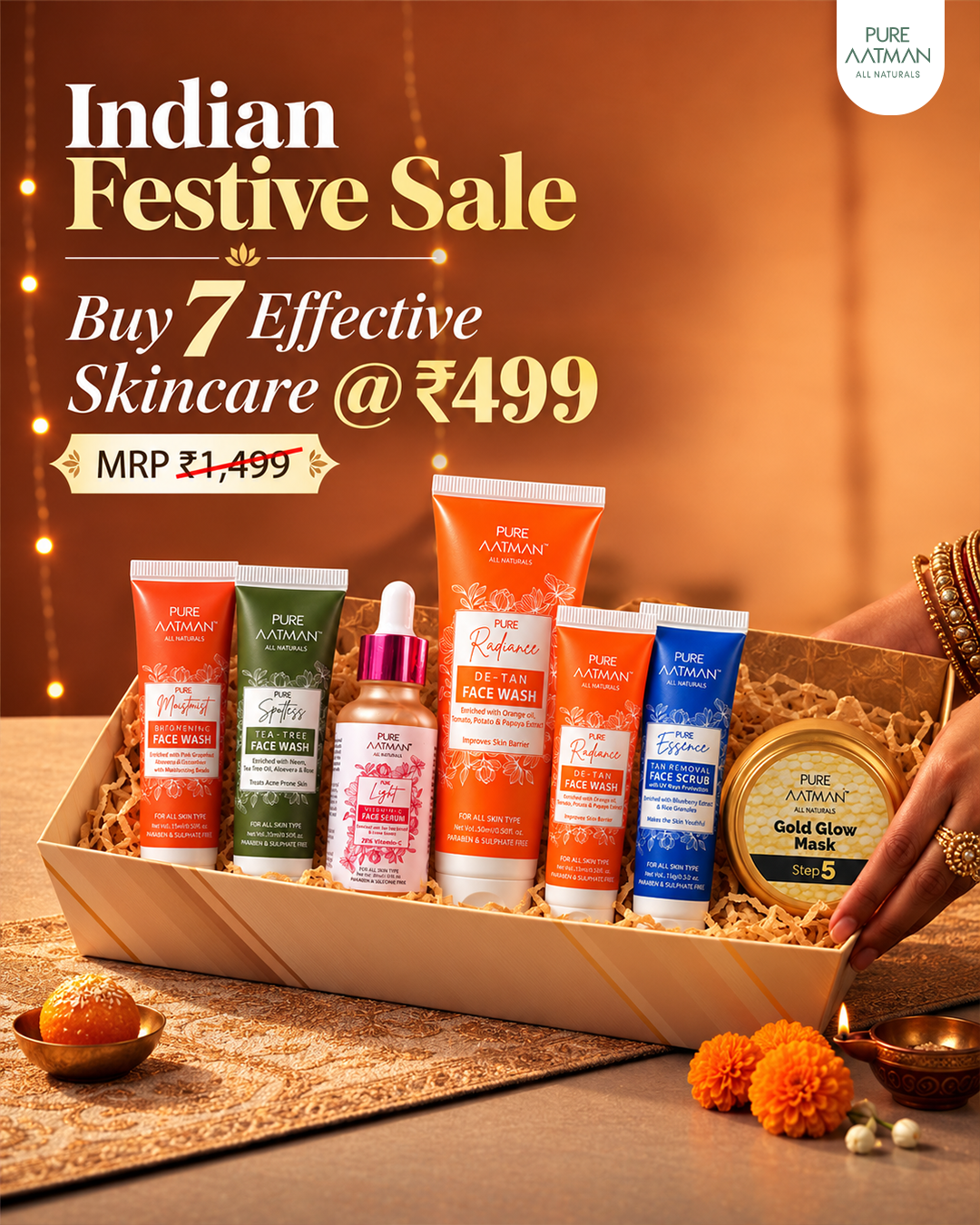 Pure Aatman 7-Piece Festive Skincare Kit @499
