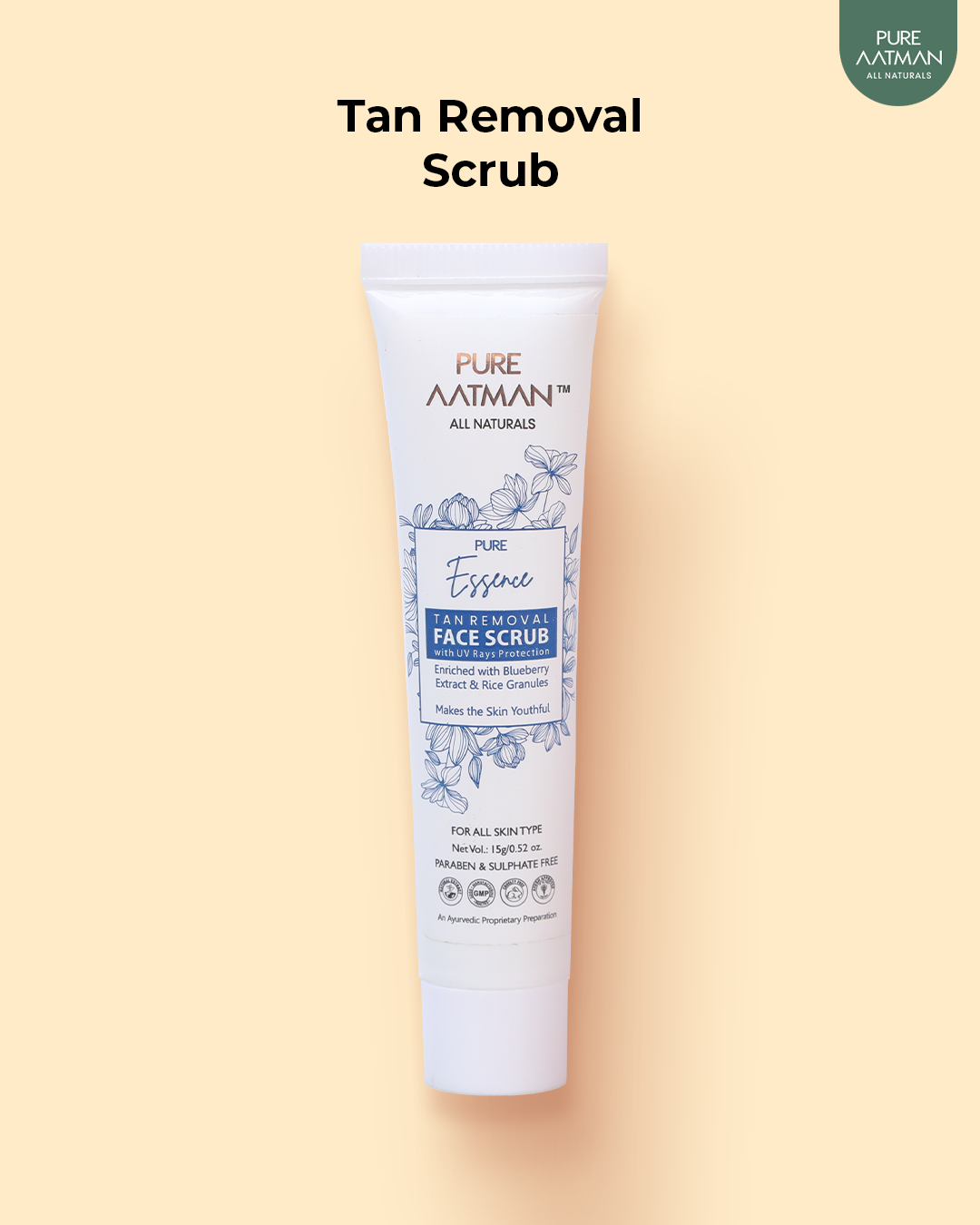 PURE AATMAN PURE RITUAL MICRO EXFOLIATOR FACE SCRUB Scrub  (100 g) + 15ML Tea Tree Face Wash & 15ML 2 in 1 Hairfall Shampoo