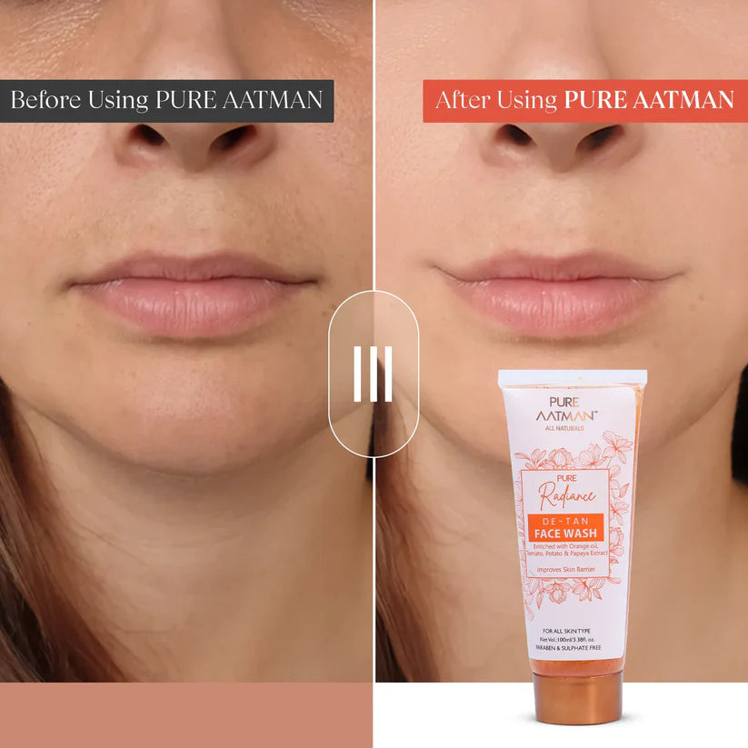 The Ultimate Glow & Restore Duo Pure Aatman De-Tan Face Wash + Soothing Ceramide Moisturizer