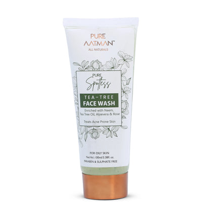 Tea Tree Oil & Aloevera Face Wash removes Oil, Acne & Pimples 100 ml - 100 ml