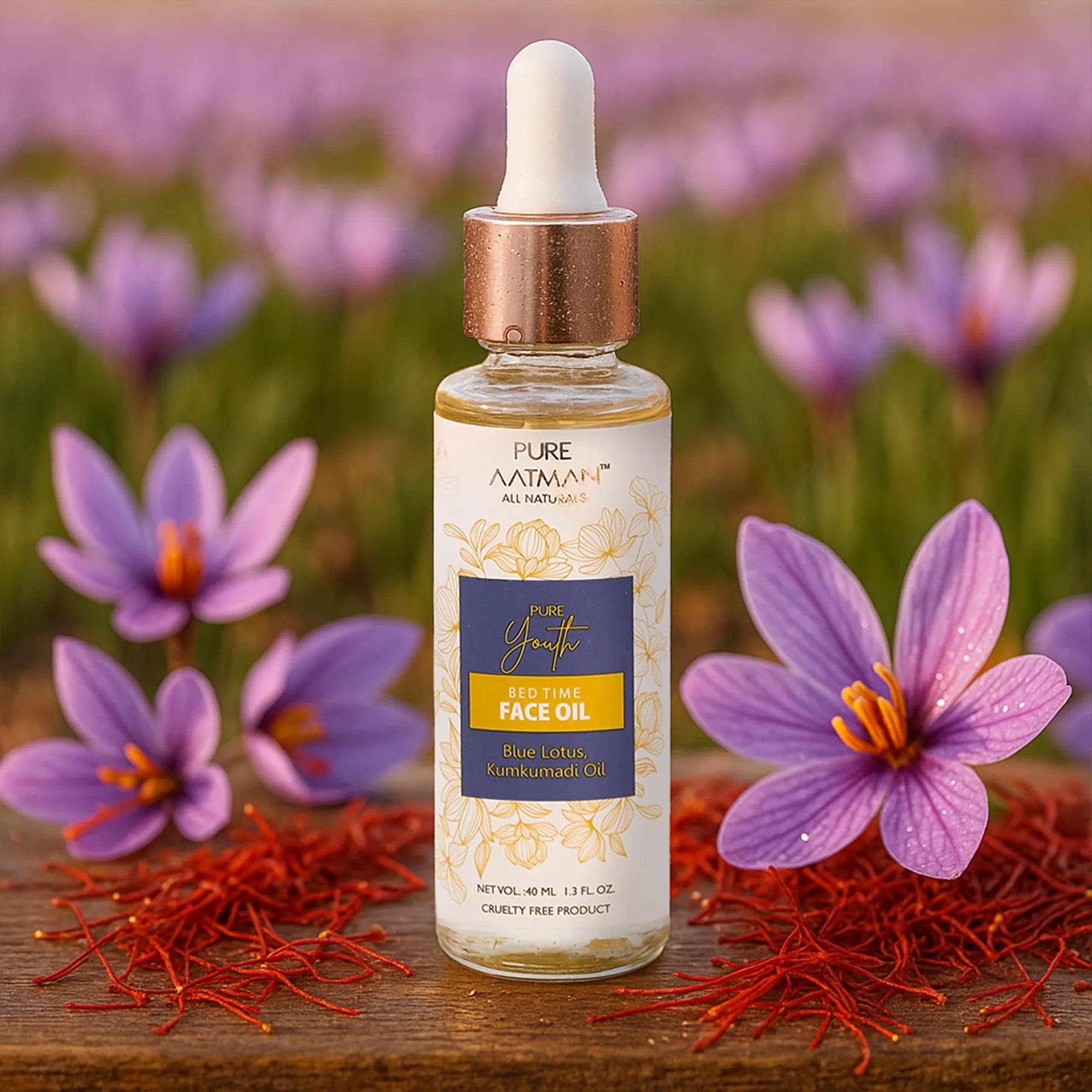 Kumkumadi Face Oil 30ml Enriched with Blue Lotus| Best Ayurvedic Herbal Face Oil For uneven skin tone, dry skin & Dark Spots + FREE BODY WASH