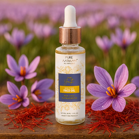 Kumkumadi Face Oil 30ml Enriched with Blue Lotus| Best Ayurvedic Herbal Face Oil For uneven skin tone, dry skin & Dark Spots + FREE BODY WASH
