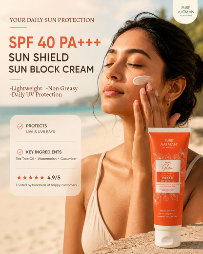 Pure Aatman Summer Protection Duo De-Tan Face Wash + SPF 40 PA+++ Sun Shield Cream