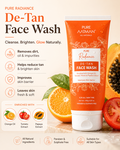 Pure Aatman Summer Protection Duo De-Tan Face Wash + SPF 40 PA+++ Sun Shield Cream