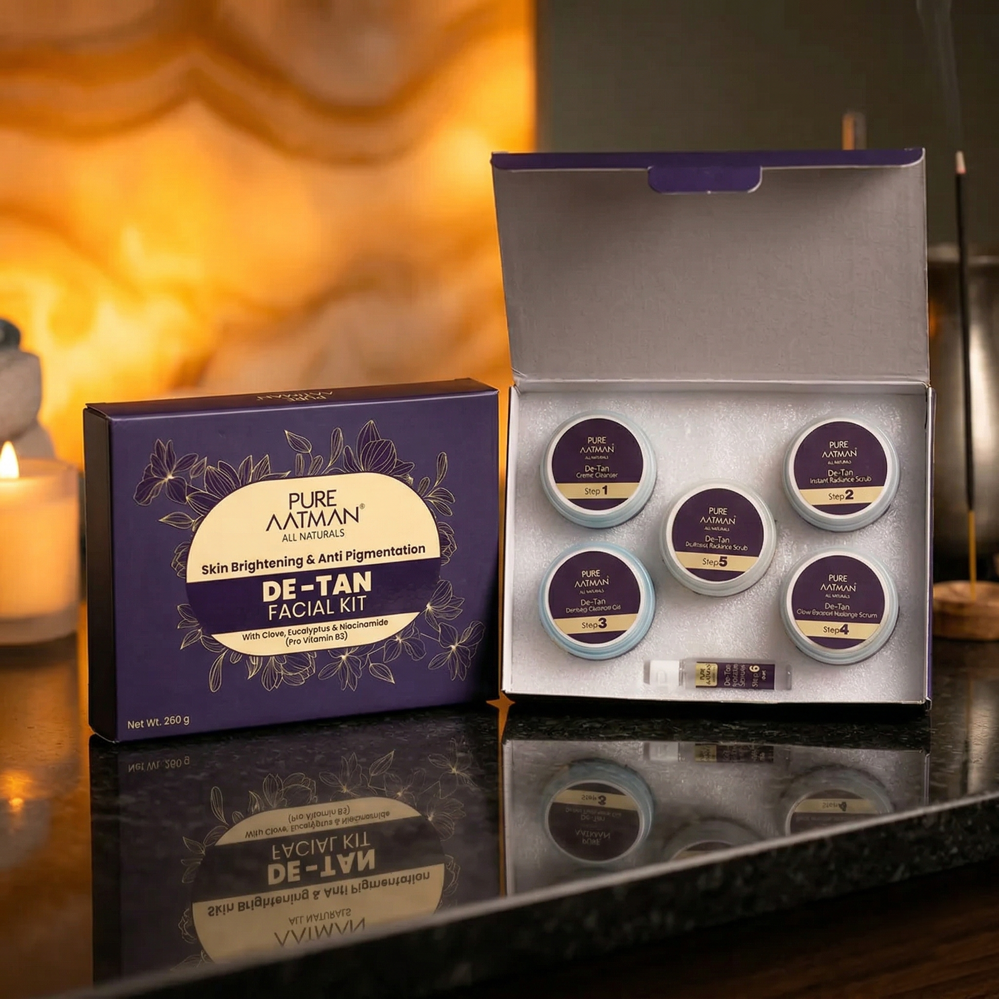 Pure Aatman De Tan Facial Kit with enriched with Cloves, Eucalyptus