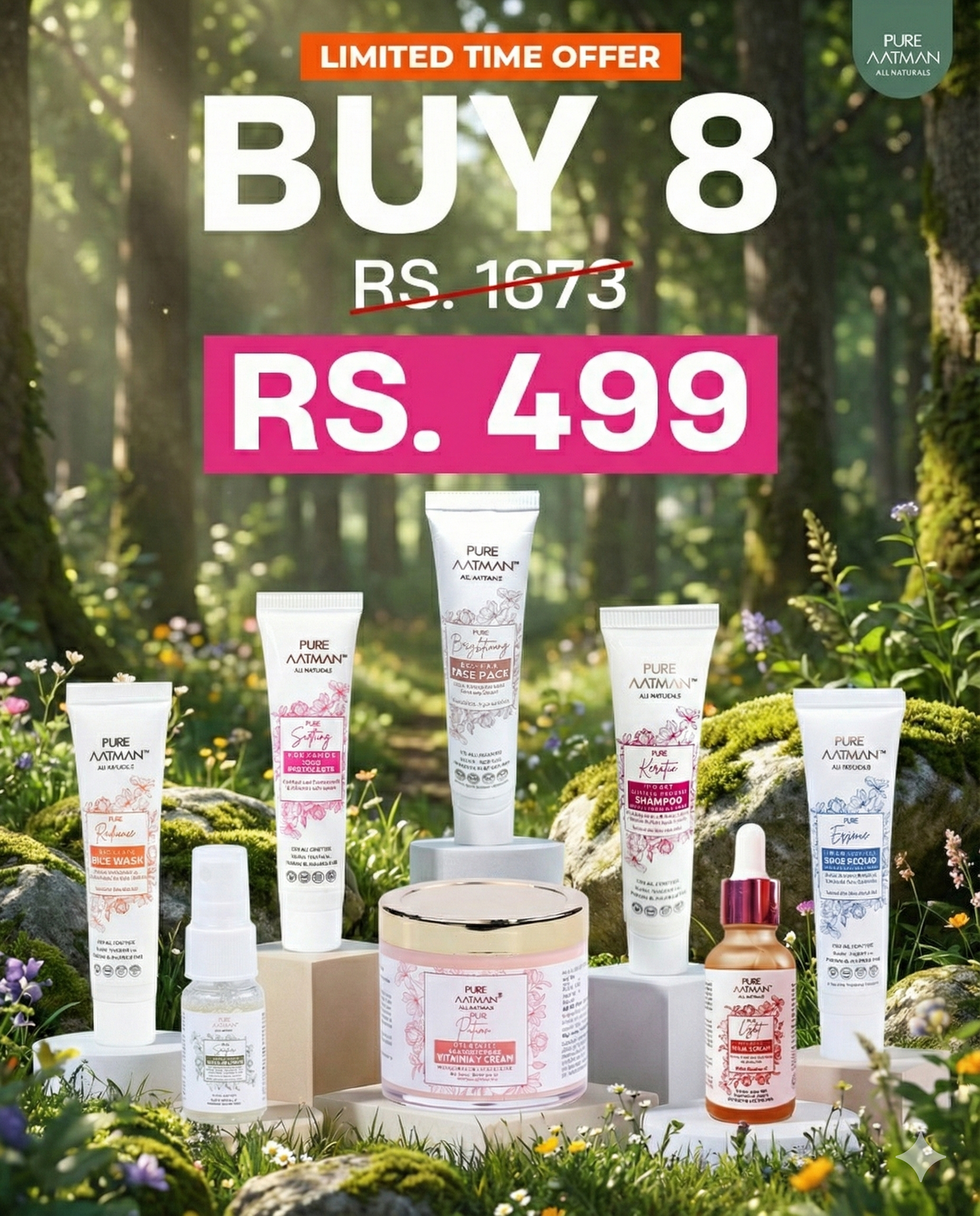 Pure Aatman All Naturals – Complete Care Combo (Buy 8 @ ₹499)