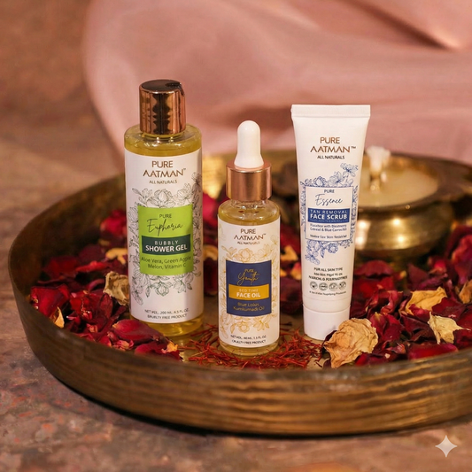 Pure Aatman Radiance & Refresh Combo Face Glow + Gentle Exfoliation + Daily Body Nourishment