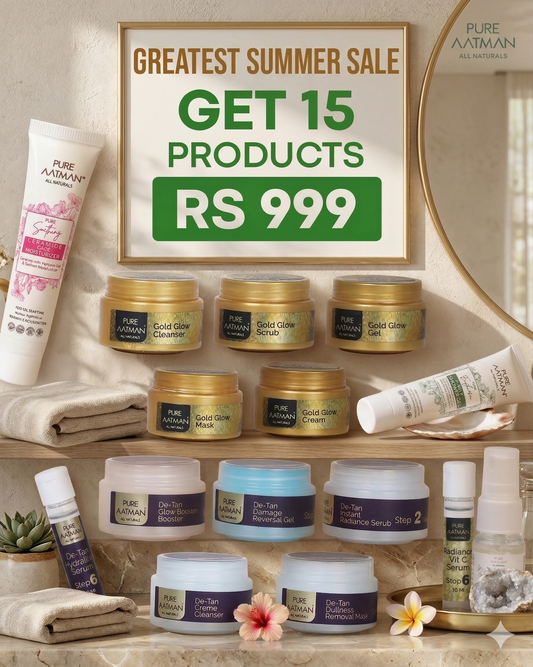 Pure Aatman Summer Skincare Mega Combo 15 PRODUCTS @999