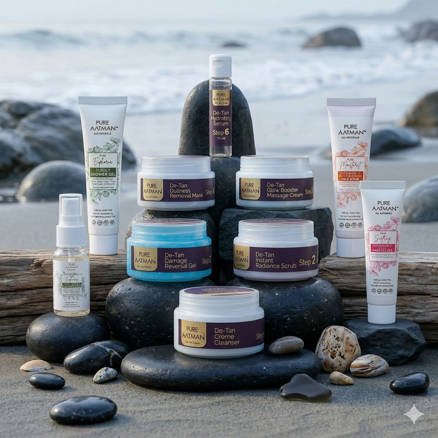 Complete Daily Skincare Kit - 10 Pure Aatman Skincare Products at Just ₹499 (Pack of 10)