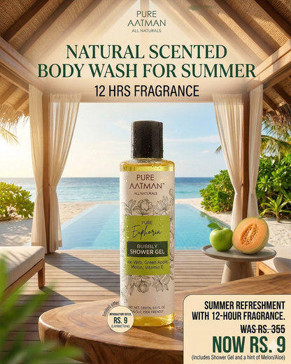 Green Apple & Melon Body Wash| Shower Gel with Aloevera| Clean, Healthy & Moisturized Skin I Paraben & Sulphate FREE I 200ml