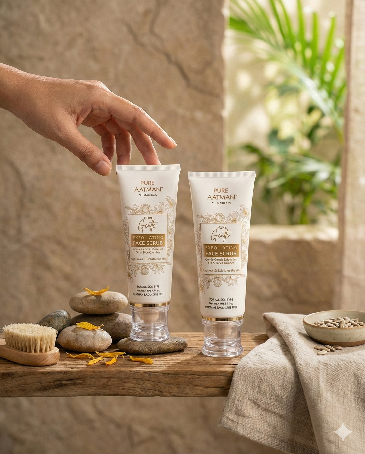 Pure Aatman Gentle Exfoliating Face Scrub – Pack of 2