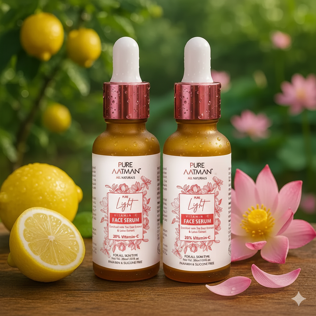 Pack Of 2 - 20% Vitamin C Face Serum for brightening and glowing skin | Reduces Hyperpigmentation, Anti Aging & Skin Repair | For Dark Circles & Fine Lines| 30 ml x 2 | Suitable for all skin type