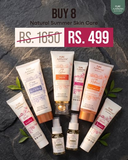 🌿 Natural Summer Skin Care Combo (Pack of 8 @499) - MRP 1650