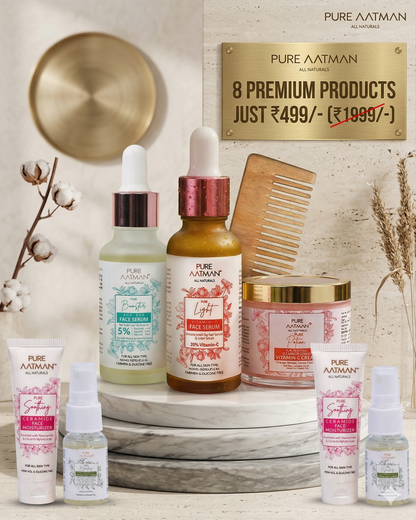 Pure Aatman All Naturals – Complete Skincare & Self-Care Kit (8 Products)