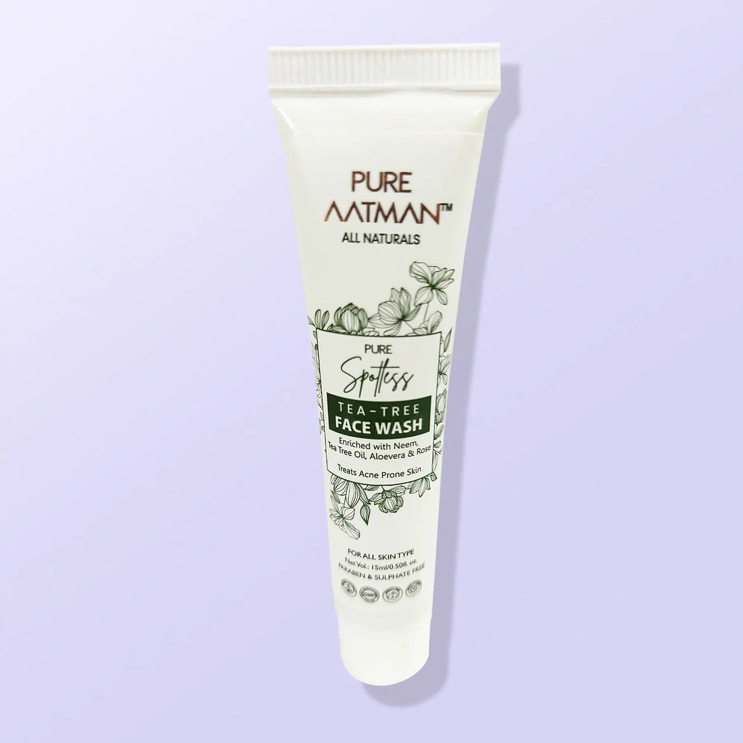 Pure Aatman Premium Hair Conditioner 200ml + Keratin 2 in 1 Shampoo 15ml + Tea Tree Face Wash 15ml