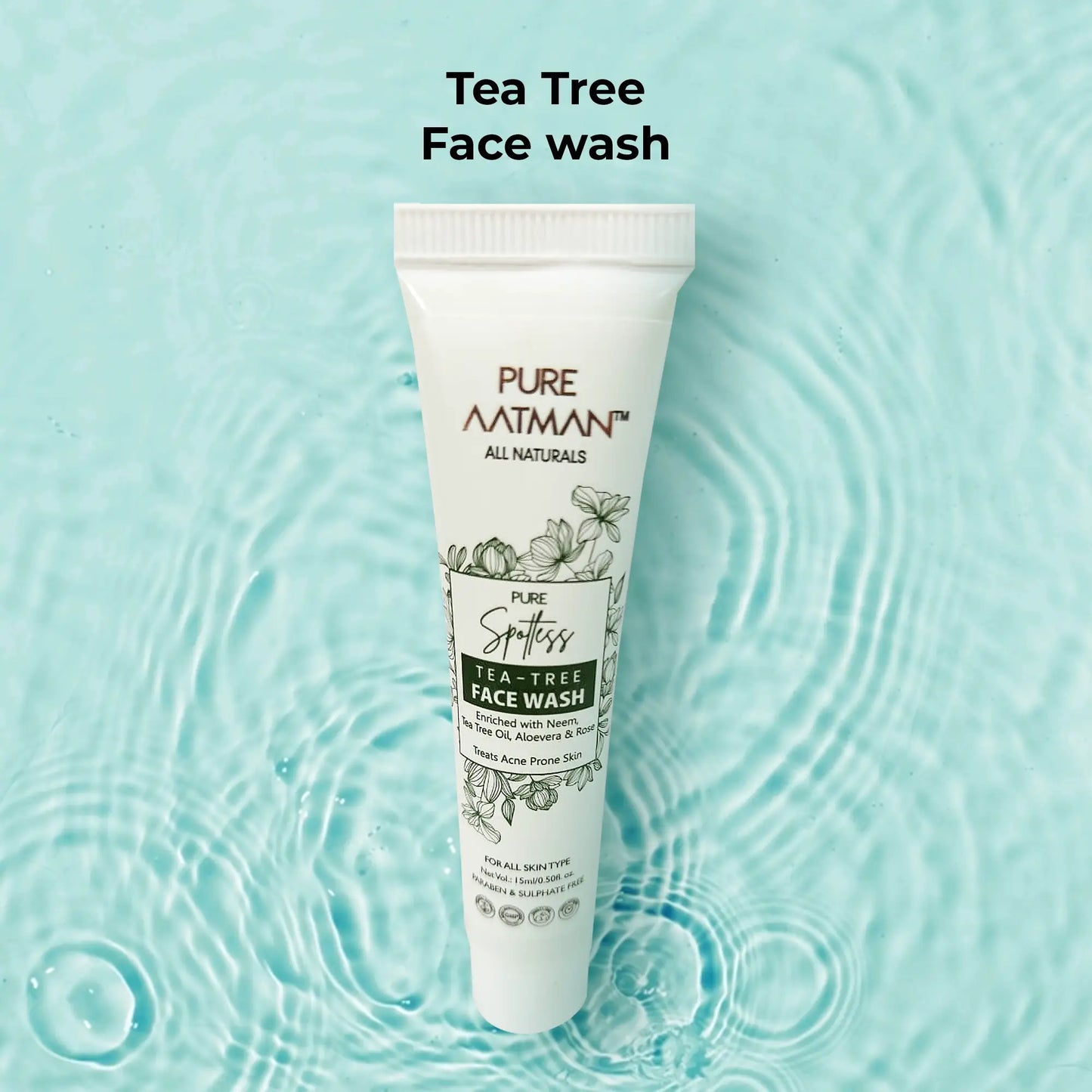 Pure Aatman Combo Of Keratin Shampoo + Tea Tree Face Wash + Face Scrub + De Tan Face Was + Bubbly Shower Gel