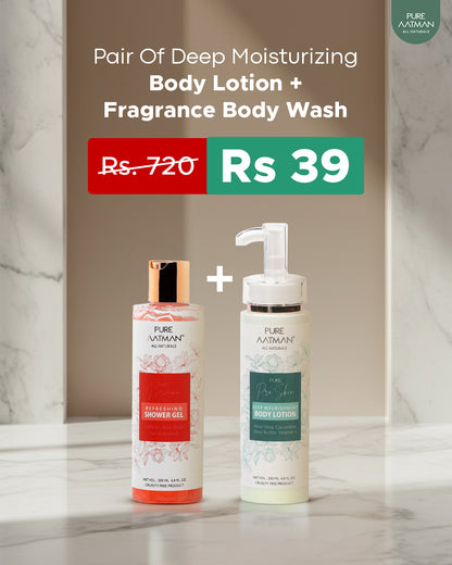 Pure Aatman Refresh & Hydrate Combo — Body Wash + Cucumber Lotion