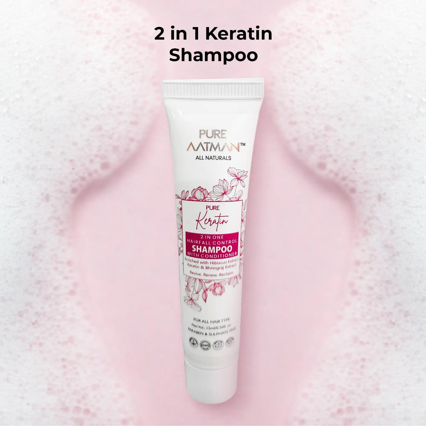 Pure Aatman Combo Of Keratin Shampoo + Tea Tree Face Wash + Face Scrub + De Tan Face Was + Bubbly Shower Gel