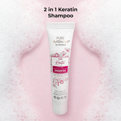 Pure Aatman Combo Of Keratin Shampoo + Tea Tree Face Wash + Face Scrub + De Tan Face Was + Bubbly Shower Gel