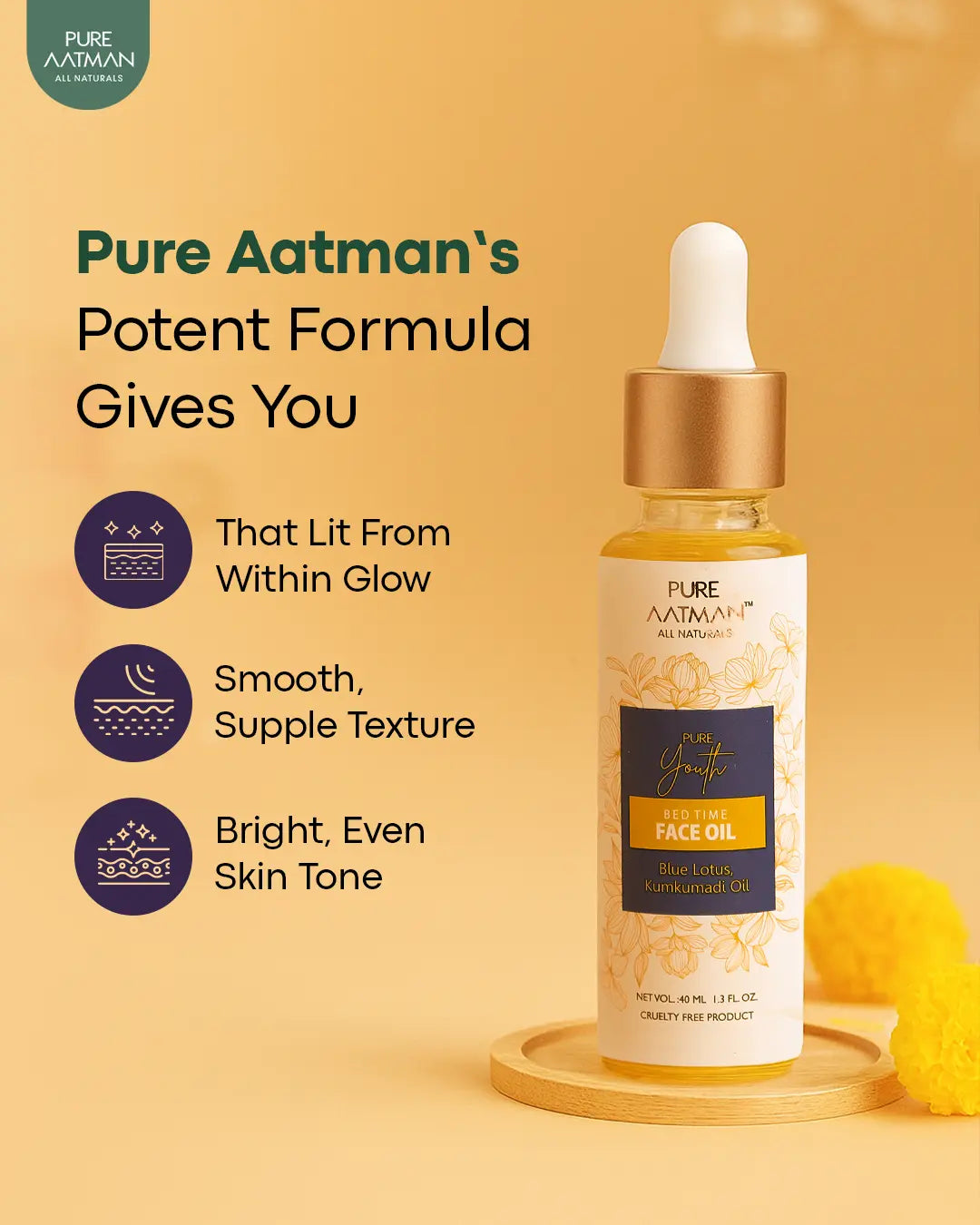 The Holistic 21-Day Ayurvedic Skin Renewal Ritual - Pack of Kumkumadi & Blue Lotus Oil + Seven water Micellar Toner + Vitamin C Face Wash with Pink Grapefruit