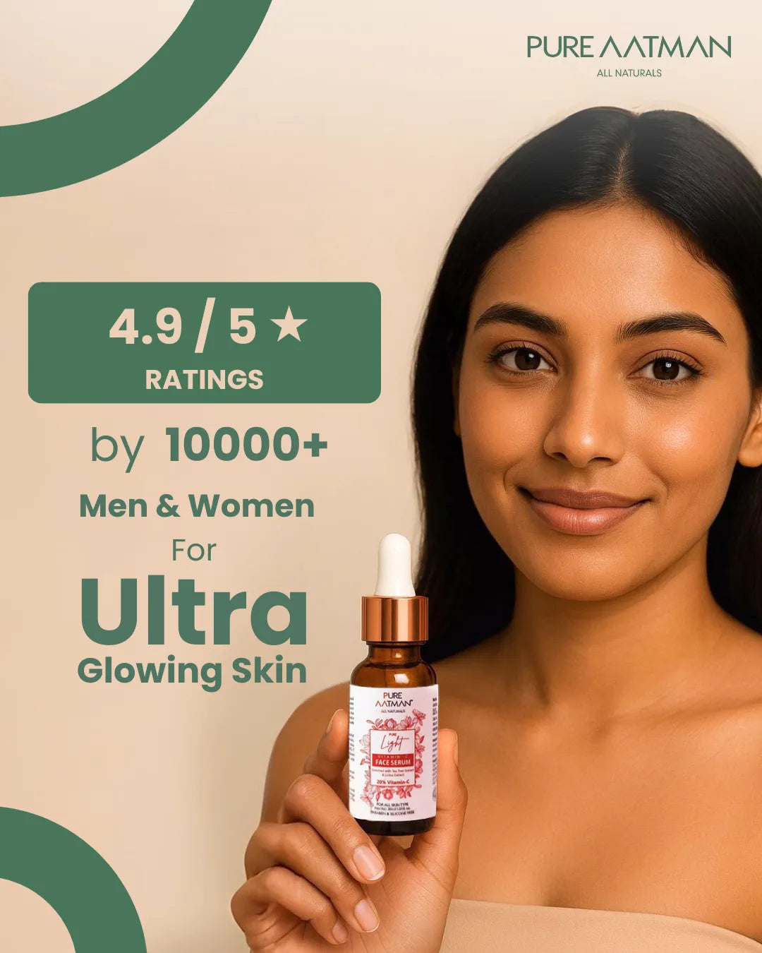 20% Vitamin C Face Serum for brightening and glowing skin | Reduces Hyperpigmentation, Anti Aging & Skin Repair | For Dark Circles & Fine Lines| 30 ml | Suitable for all skin type