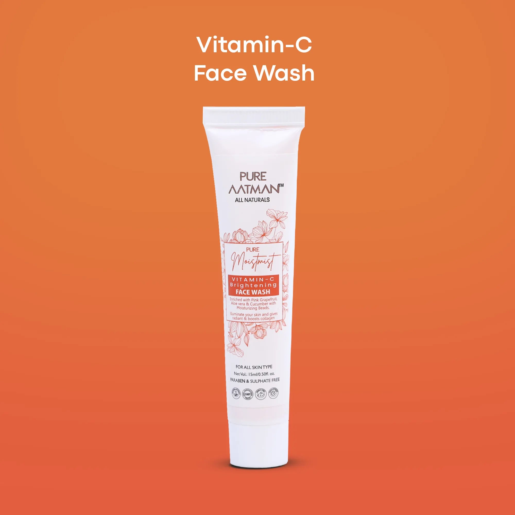 Pure Aatman Combo Of Blue Berry Face Scrub + Vitamin C Face Wash + SPF 40 Sunscreen +De Tan Face Pack + Bubbly Shower Gel