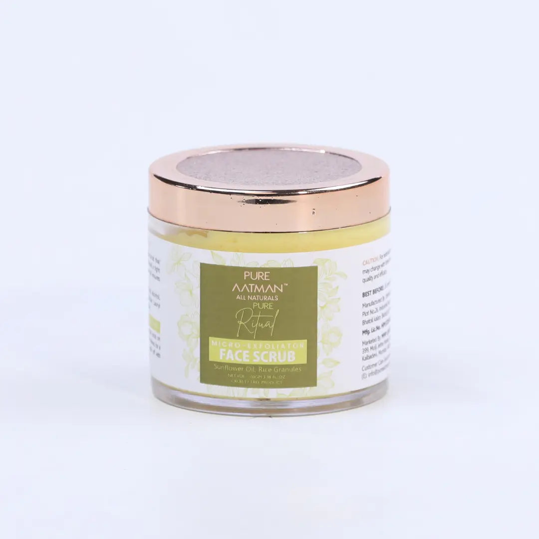 PURE AATMAN PURE RITUAL MICRO EXFOLIATOR FACE SCRUB Scrub  (100 g) + 15ML De Tan Face Wash & 15ML Keratin Shampoo
