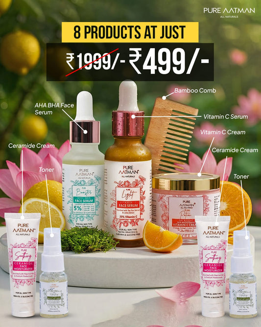 Pure Aatman All Naturals – Complete Skincare & Self-Care Kit (8 Products)