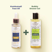 Kumkumadi Face Oil 30ml Enriched with Blue Lotus| Best Ayurvedic Herbal Face Oil For uneven skin tone, dry skin & Dark Spots + FREE BODY WASH