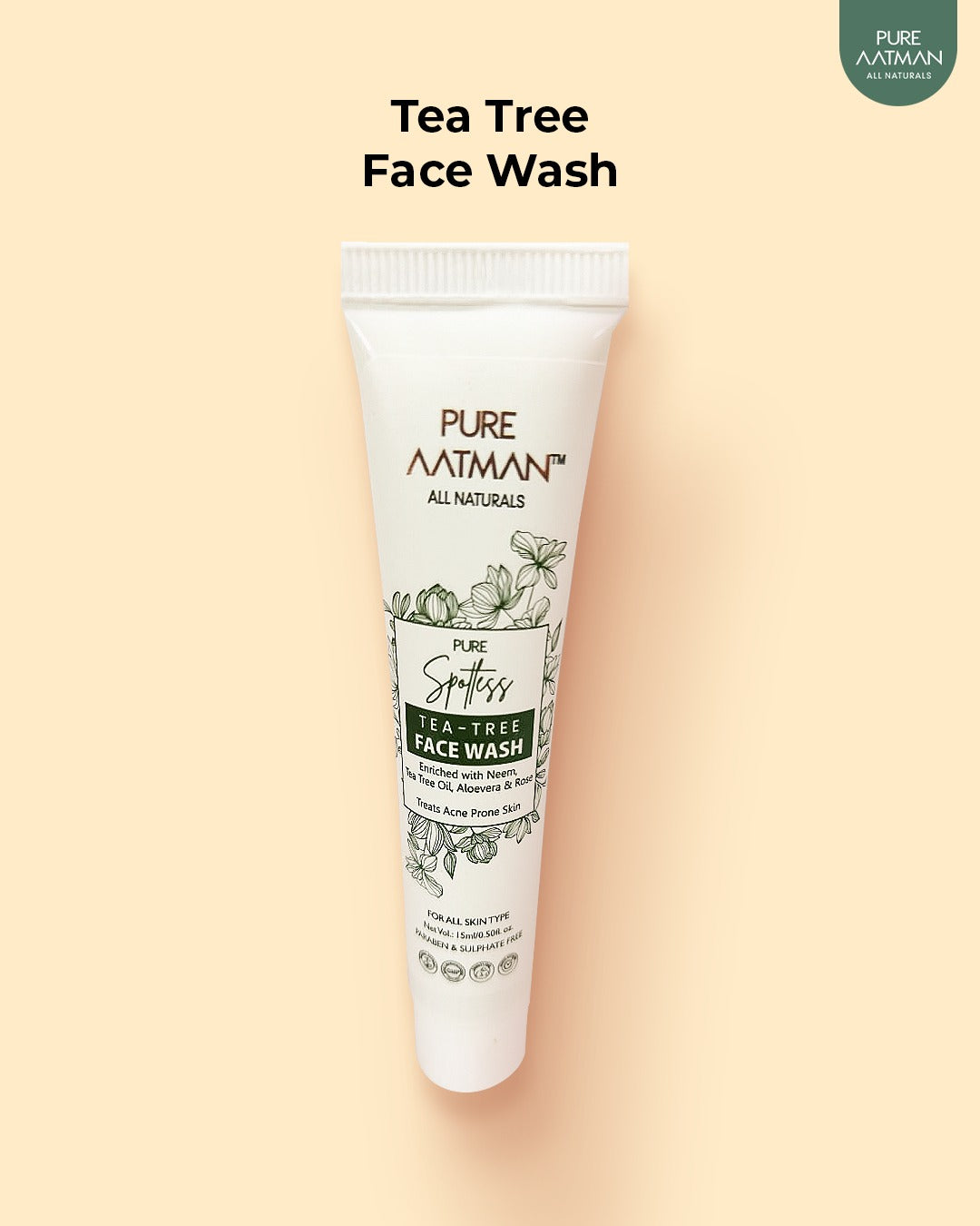 PURE AATMAN PURE RITUAL MICRO EXFOLIATOR FACE SCRUB Scrub  (100 g) + 15ML Tea Tree Face Wash & 15ML 2 in 1 Hairfall Shampoo