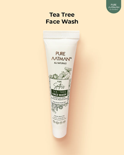 PURE AATMAN PURE RITUAL MICRO EXFOLIATOR FACE SCRUB Scrub  (100 g) + 15ML Tea Tree Face Wash & 15ML 2 in 1 Hairfall Shampoo