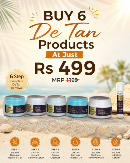 Buy 6 @499 - De-Tan 6 Step Complete De-Tan Removal Kit