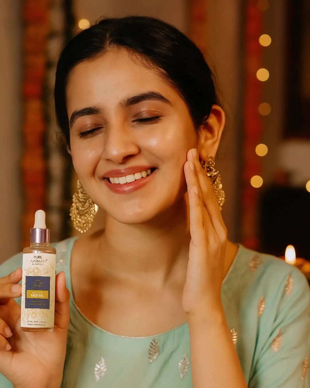 Kumkumadi Face Oil 30ml Enriched with Blue Lotus| Best Ayurvedic Herbal Face Oil For uneven skin tone, dry skin & Dark Spots + FREE BODY WASH