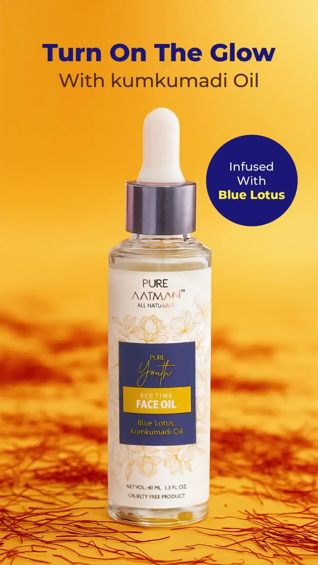 Kumkumadi Face Oil 30ml Enriched with Blue Lotus| Best Ayurvedic Herbal Face Oil For uneven skin tone, dry skin & Dark Spots + FREE BODY WASH