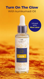 Kumkumadi Face Oil 30ml Enriched with Blue Lotus| Best Ayurvedic Herbal Face Oil For uneven skin tone, dry skin & Dark Spots + FREE BODY WASH